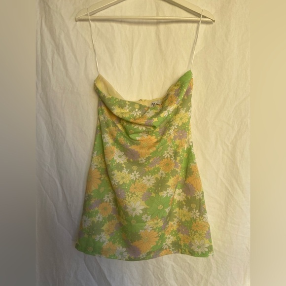 Princess Polly colorful floral mini strapless dress Size 6 NEW - Picture 9 of 10